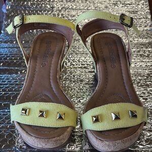 Yellow Women's Flats with Gold Accents